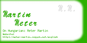martin meter business card